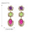 Fashion Color Alloy Geometric Colored Glass Earrings