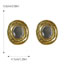 Fashion Gold Alloy Geometric Oval Earrings