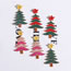 Fashion Pink Alloy Beaded Christmas Tree Earrings