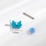 Fashion Blue Stainless Steel Diamond Bow Piercing Nails (single)