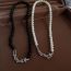 Fashion Necklace-silver-white Pearl Pearl Beaded Chain Necklace