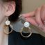 Fashion Ear Hook-gold Resin Diamond Round Resin Earrings