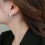 Fashion Ear Buckle-silver Metal Love Split Earrings
