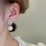 Fashion Blue Geometric Diamond Flower Pearl Earrings