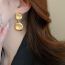 Fashion Gold Alloy Irregular Square Earrings