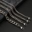 Fashion 7mm*45cm Stainless Steel Geometric Chain Men's Necklace