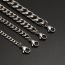 Fashion 4mm Stainless Steel Geometric Chain Men's Bracelet