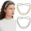 Fashion Silver Geometric Multi-layered Rhinestone Elastic Headband