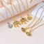 Fashion 6# Copper Diamond Moon Sun Necklace