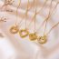 Fashion 3# Copper Diamond Geometric Love Necklace