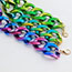 Fashion Type C Resin Geometric Gradient Chain Necklace For Men