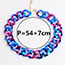 Fashion Section B Resin Geometric Gradient Chain Necklace For Men