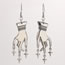 Fashion Silver Alloy Geometric Palm Star Tassel Earrings