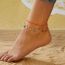Fashion #7 Blue Eyes Rice Beads Beaded Oil Drop Eye Double Layer Anklet