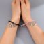 Fashion Spider And Cobweb Love Magnet Black Pink Rubber Band Pair A Pair Of Alloy Spider Web Spider Magnetic Love Bracelets  Mixed Material
