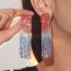 Fashion Color Geometric Diamond Long Tassel Earrings  Rhinestones