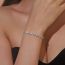 Fashion Silver Geometric Set Round Diamond Bracelet  Rhinestones