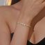 Fashion Gold Geometric Set Round Diamond Bracelet  Rhinestones