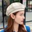 Fashion Beige Imitation Leather Octagonal Beret  Artificial Leather