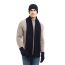Fashion Zhang Qing Wool Knitted Cable Beanie Scarf Set Five Finger Glove Set