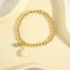 Fashion Bracelet Gold Plated Copper Beaded Pearl Bracelet