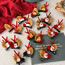 Fashion H Brown Antler Bell Mushroom Clip Christmas Antlers Children's Clip