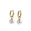 Fashion Gold Stainless Steel Pearl Earrings