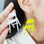 Fashion Fluorescent Orange Chair Acrylic Large Chair Earrings