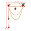 Fashion Color 4 Alloy Oil Dripping Christmas Series Pendant Chain Tassel Pendant Brooch