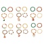 Fashion Color 3 Alloy Oil Drop Christmas Series Pendant Rice Bead Ring Set Of 4