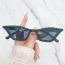 Fashion White Gray Ac Diamond Cat Eye Sunglasses