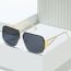 Fashion Silver Framed Mercury Tablets Pc Half-rim Square Sunglasses