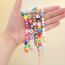 Fashion 4# Colorful Beaded Polymer Snowman Mobile Phone Chain  Acrylic
