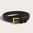 Fashion Microfiber Leather 2.3 (gold Square Pin Buckle) Wide Leather Belt With Metal Buckle  Pu Leather