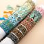Fashion N Rice Beads Braided Rhombus Tassel Bracelet  Glass%2fglazed