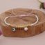 Fashion Gold Copper Beads Rice Beads Glass Eye Pearl Bracelet  Pearl
