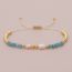 Fashion Gold Semi-precious Copper Beaded Pearl Bracelet  Pearl