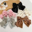 Fashion Beige Three-layer Bow Clip Fabric Bow Hairpin