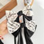 Fashion Black Calligraphy Bow Ribbon Hairpin Fabric Printed Bow Hair Clip