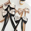 Fashion Black Calligraphy Bow Clip Fabric Printed Bow Hair Clip