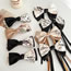 Fashion Black Printed Bow Ribbon Hairpin Fabric Printed Bow Hair Clip