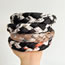 Fashion Black + Printed Braid Chain Ribbon Headband Fabric Printed Chain Braided Wide-brimmed Headband