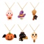 Fashion Color 6 Copper Resin Halloween Series Pendant Necklace