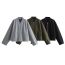 Fashion Black Polyester Stand Collar Zipper Jacket