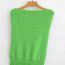 Fashion Green Solid Color Knitted Pleated Off-shoulder Long Skirt