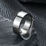 Fashion Silver Titanium Steel Geometric Chain Ring