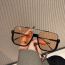 Fashion Black Framed Orange Slices Double Bridge Large Frame Sunglasses