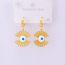 Fashion Necklace+earrings Stainless Steel Eye Sunflower Necklace And Earrings Set