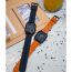 Fashion Silicone Black Belt Stainless Steel Square Dial Watch