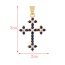 Fashion Navy Blue Copper Inlaid Zirconia Cross Pendant Accessories